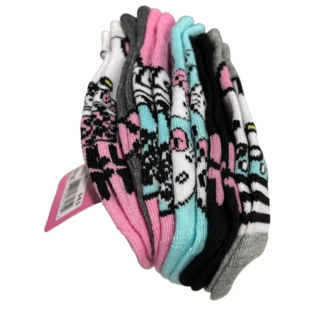 Hello Kitty 12 pairs Sanrio Girls Socks Size 6-8.5 New